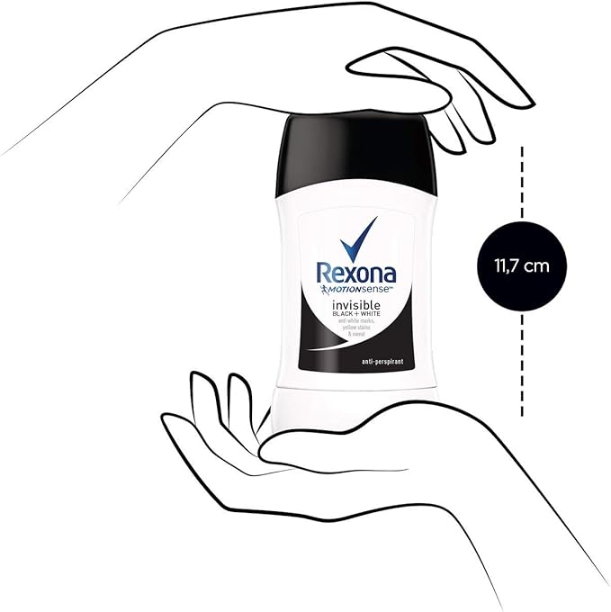 Rexona Women Invisible Black + White Antiperspirant Deodorant Stick 40g