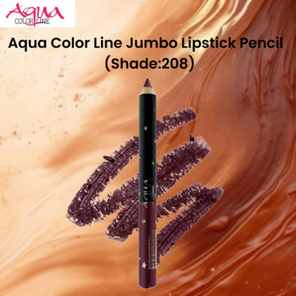Aqua Color Line Jumbo Lipstick Pencil (Shade:208)
