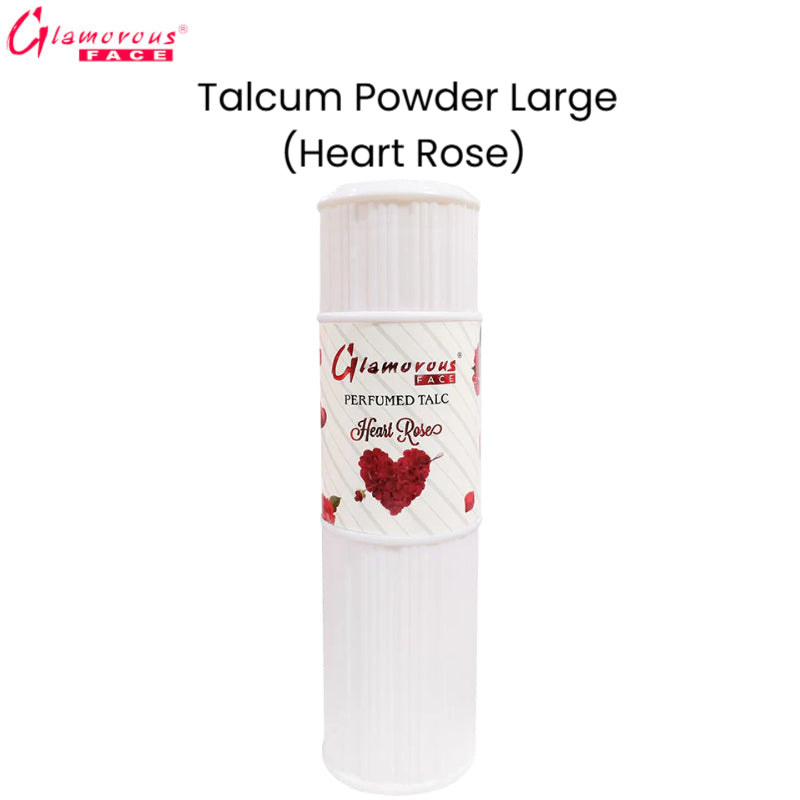 Glamorous Face Talcum Powder Large (Heart Rose)