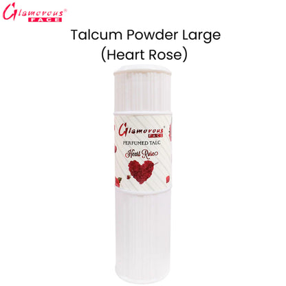 Glamorous Face Talcum Powder Large (Heart Rose)