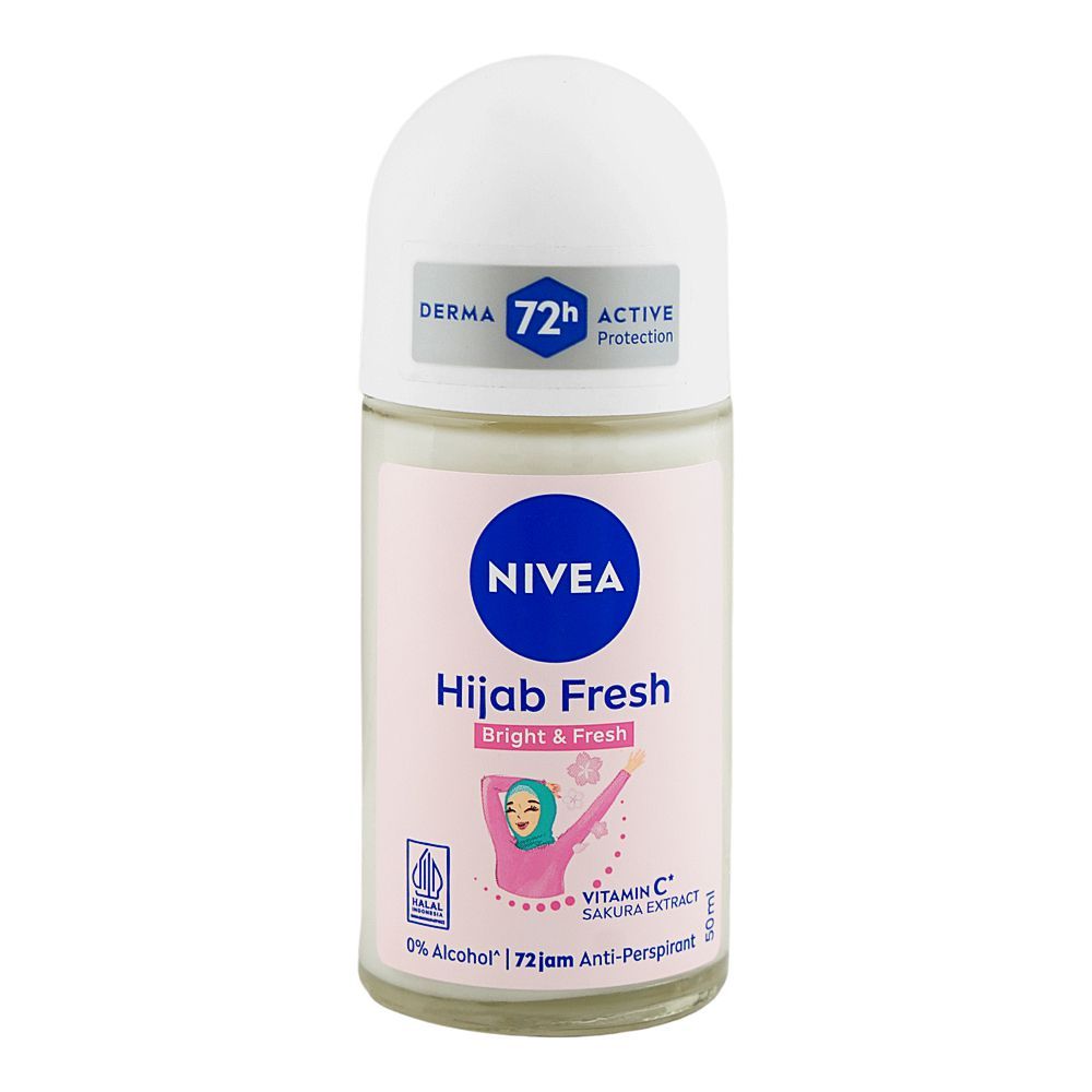Nivea Hijab Fresh Bright & Fresh Vitamin C Sakura Extract 72H Anti-Perspirant Roll-On 50ml
