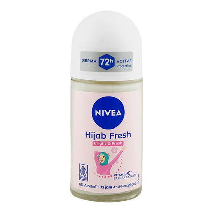 Nivea Hijab Fresh Bright & Fresh Vitamin C Sakura Extract 72H Anti-Perspirant Roll-On 50ml