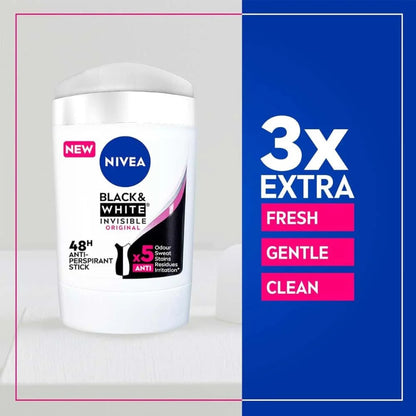 Nivea Black & White Invisible Original Anti-Perspirant Stick 50ml