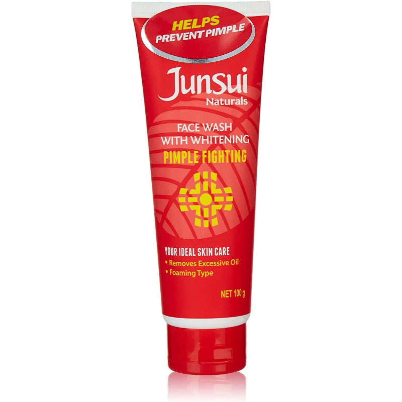 Junsui Whitening Pimple Fighting Face Wash 100g – Anti Acne Deep Cleansing Facial Wash for Oil Control, Blemish Removal & Cle