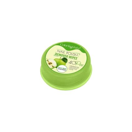 Color Institute Nail polish Remover Pads 40 Pieces (Green Apple)