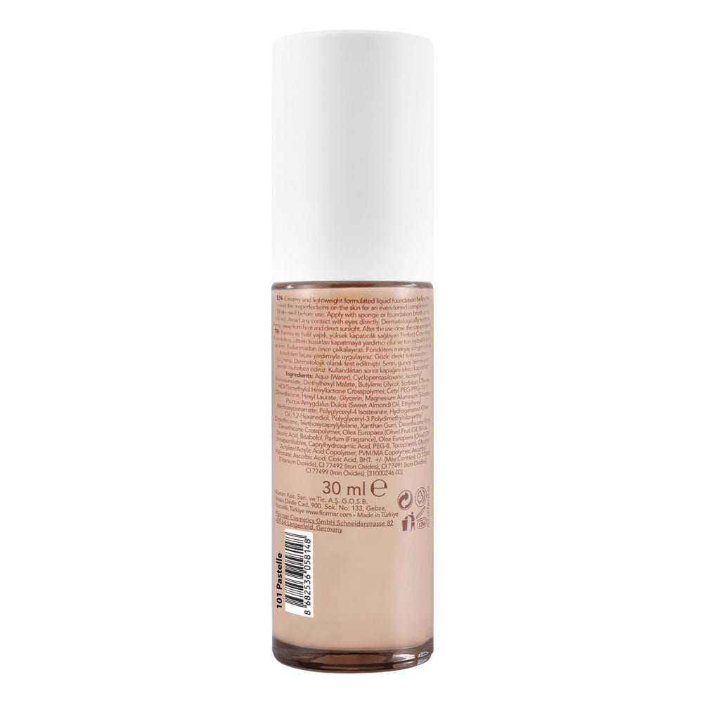 Flormar Perfect Coverage Foundation (Shade:101 Pastelle) 30ml