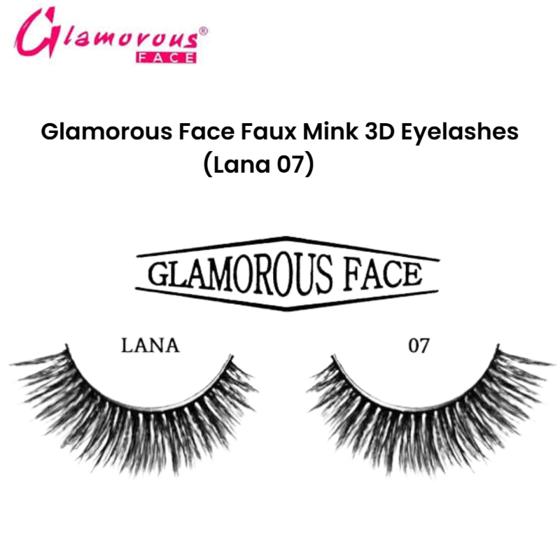 Glamorous Face Faux Mink 3D Eyelashes (Lana 07)