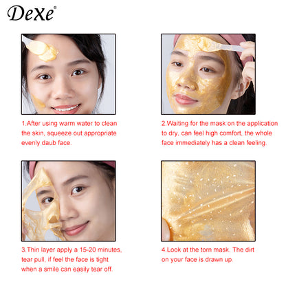 Dexe Gold Collagen Peel Off Mask 120 g Whitening Anti-Wrinkle & Skin Firming Care