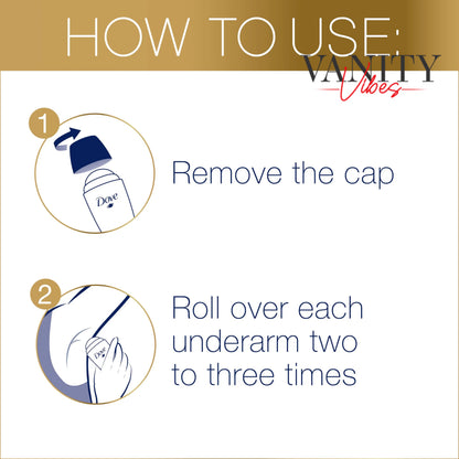 DOVE Women Antiperspirant Deodorant Roll-On for refreshing 48-hour protection, Original, alcohol free, 40ml