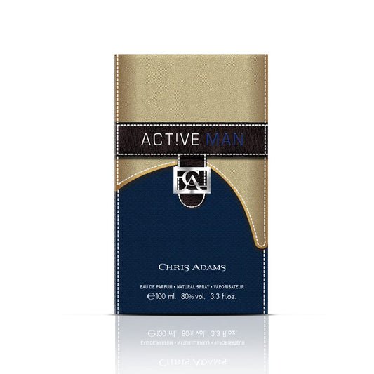Chris Adams Active Man Eau de Parfum 100ml - Long Lasting Fresh Masculine Fragrance for Men, Bold & Confident Scent