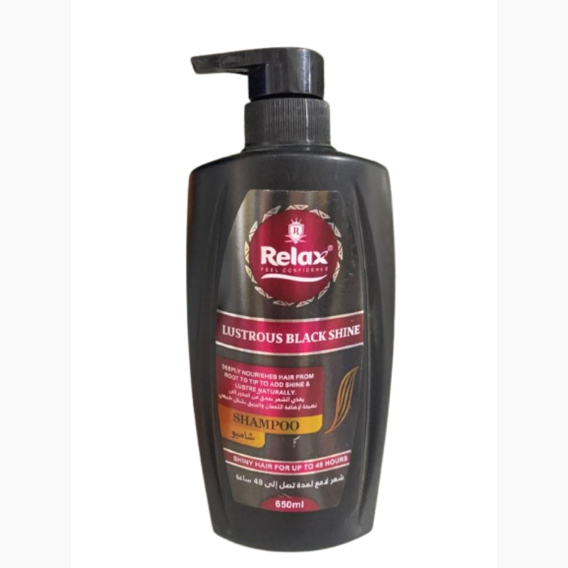 Relax Feel Confident Lustrous Black Shine Shampoo 650ml