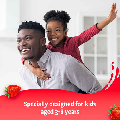 Aquafresh 0% Artificial Flavour & Sweetener Splash Strawberry Toothpaste 3 - 8 Years 75ml - Gentle 24hr Protection Kids Tooth