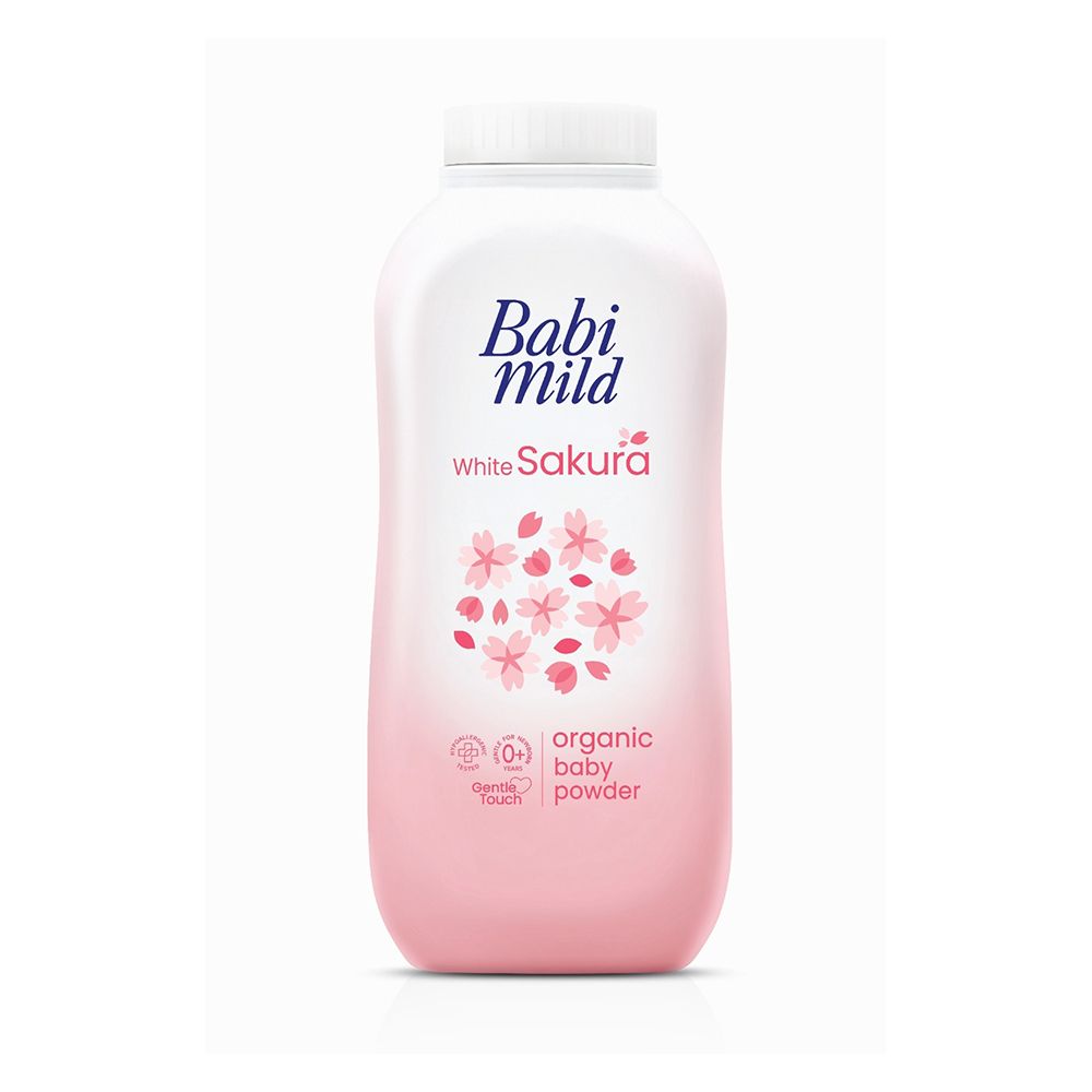 Babi Mild White Sakura Organic Baby Powder 350g