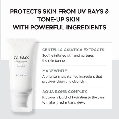 SKIN1004 Madagascar Centella Tone Brightening Tone Up Sunscreen SPF50+ PA++++ 50 ml Brightening & UV Protection (K Beauty)