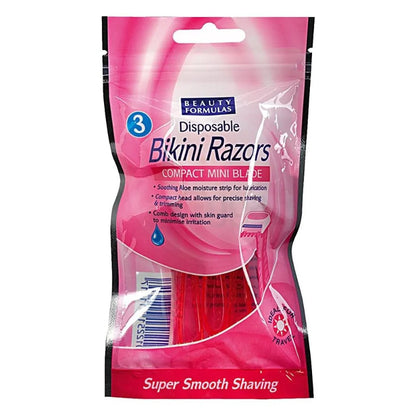 Beauty Formula Bikini Razors Compact Mini Blade 3 Pcs