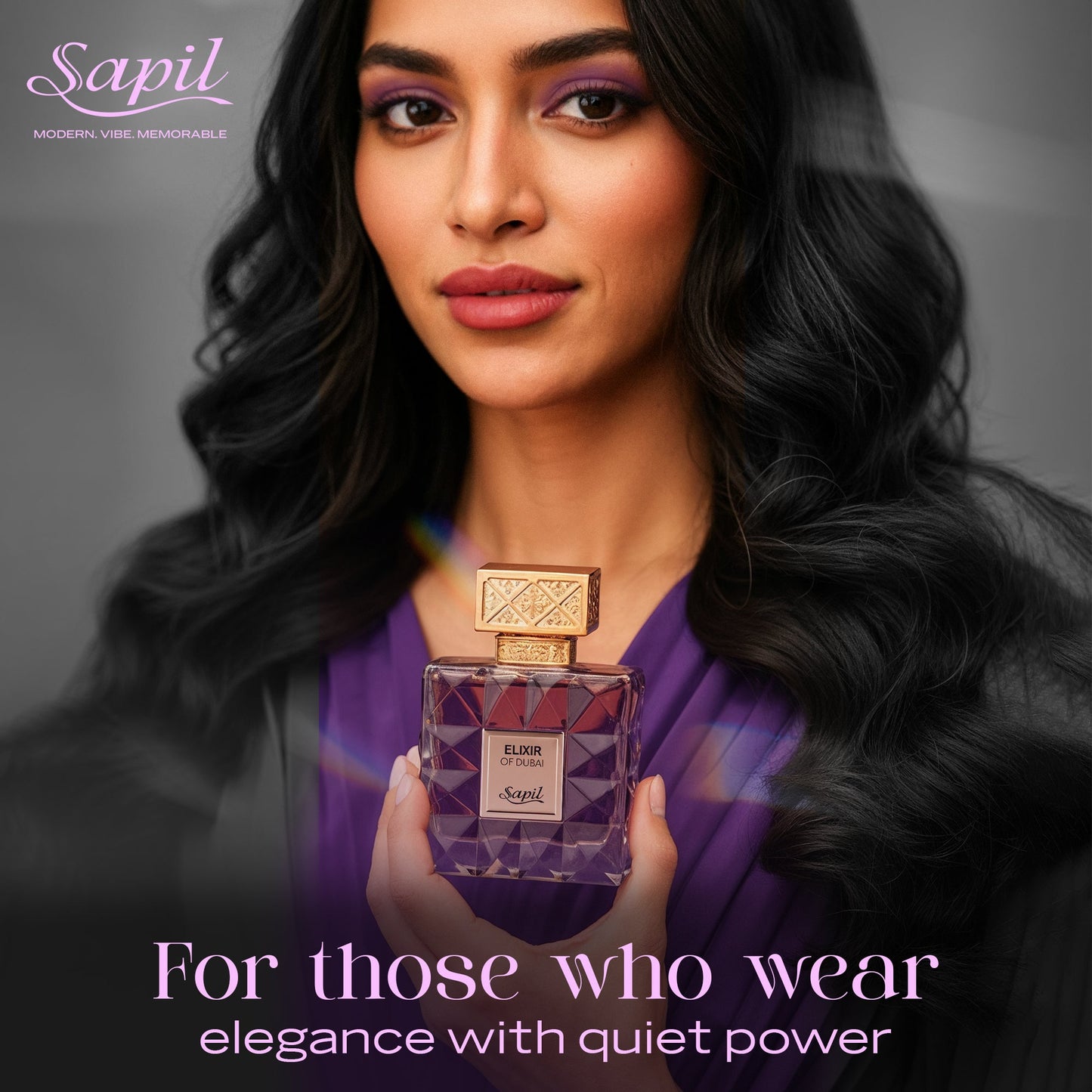 Sapil Elixir of Dubai Eau de Toilette for Men & Women 100ml - Long Lasting Oriental Woody Fragrance Perfume with Rich Amber N