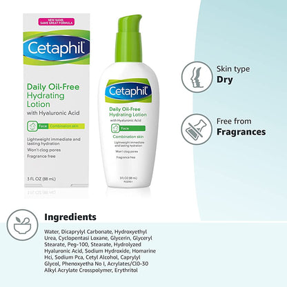 Cetaphil Daily Oil-Free Hydrating Lotion With Hyaluronic Acid - 88ml