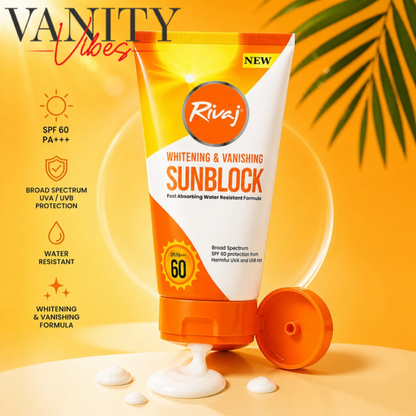 Rivaj Whitening & Vanishing Sunblock, SPF-60-100ml