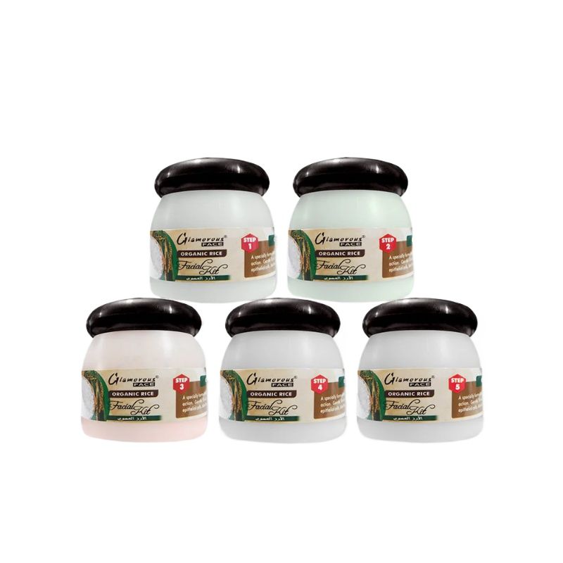 Glamorous Face 5 In 1 Organic Rice Facial Kit
