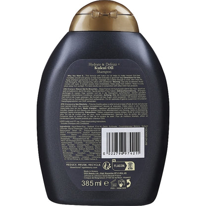OGX Hydrate & Defrizz + Kukui Oil Shampoo 385ml
