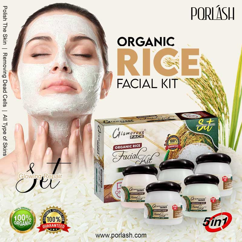 Glamorous Face 5 In 1 Organic Rice Facial Kit