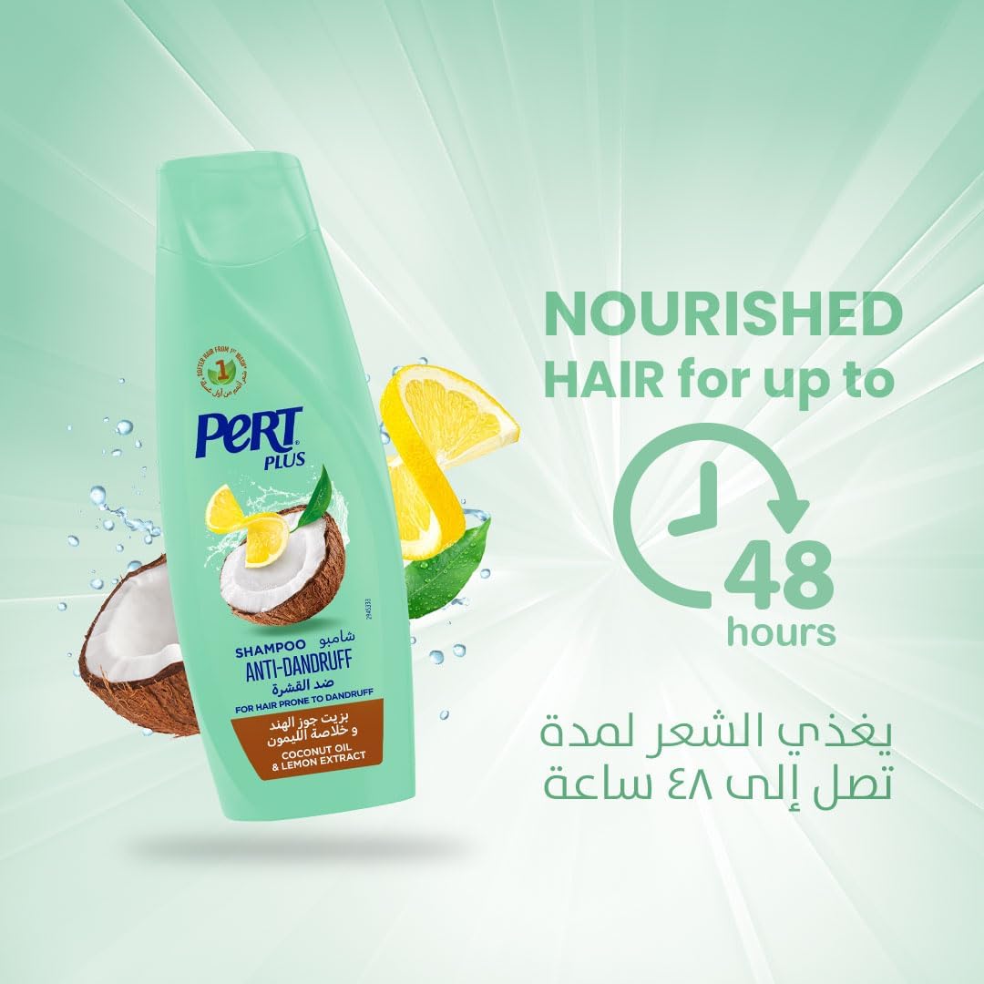 Pert Plus Anti-Dandruff Shampoo With Coconut Oil And Lemon Extract 400ml