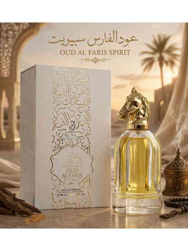 Oud Al Faris Spirit By Arabiyat EDP 90ml For Men & Women – Long Lasting Arabic Oud Perfume, Luxury Fragrance Spray, Rich Orie