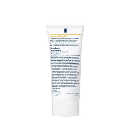 CeraVe Hydrating Mineral Sunscreen SPF 30 Face Lotion -75ml (USA STOCK WITH BOX)