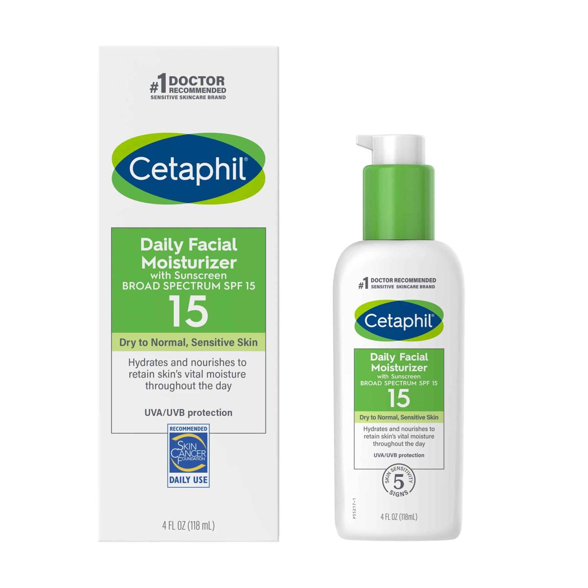 Cetaphil Daily Facial Moisturizer 118ml with Sunscreen 15 SPF | 4 Ounce