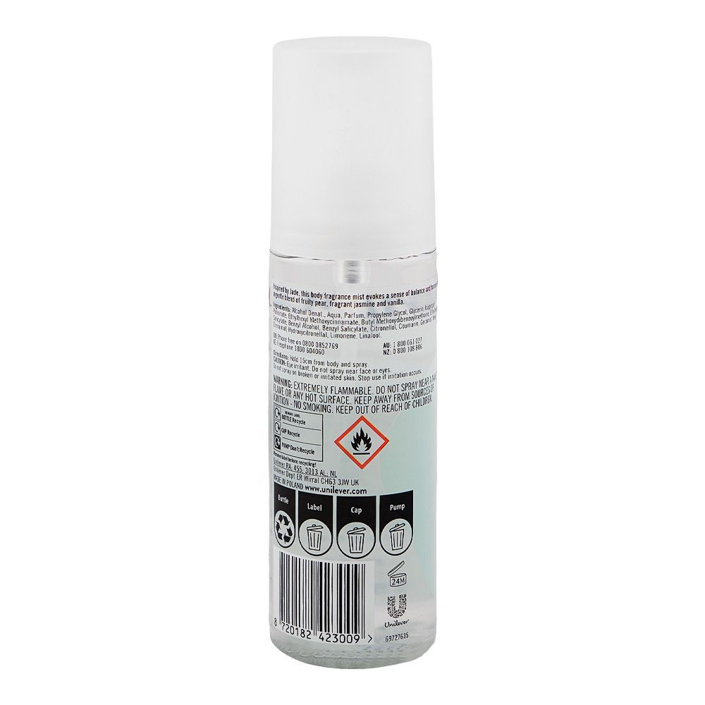 Impulse Balanced Mind Jade Pear, Jasmine & Vanilla Body Fragrance Mist 150ml - Long Lasting Body Mist for Women, Floral Fruit