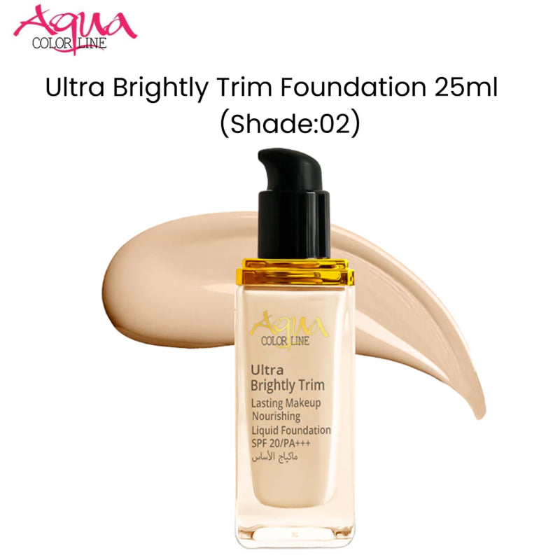 Aqua Color Line Ultra Brightly Trim Foundation 25ml (Shade:02)