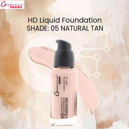 Glamorous Face HD Liquid Foundation (05 Natural Tan)