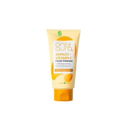 Only Aura Mango Facial Cleanser 150ml – Gentle Deep Cleansing Skincare Face Wash for Hydration, Dirt Removal, Soft Smooth Ski