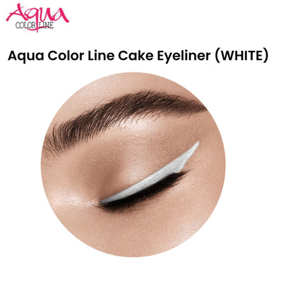Aqua Color Line Cake Eyeliner (WHITE)