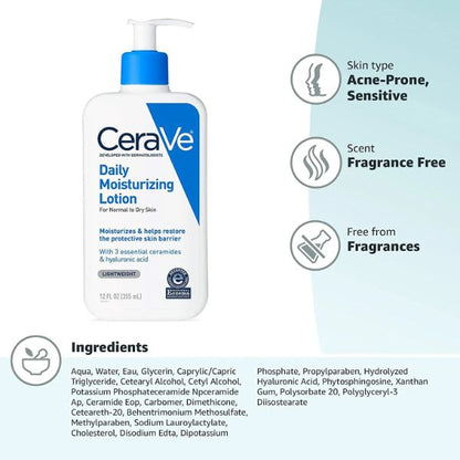 CeraVe Daily Moisturizing Lotion Multi pack 355ml 24fl oz (12 fl oz + 12 fl oz )