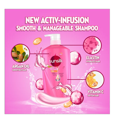 Sunsilk Smooth Manageable Shampoo Pump 625ml