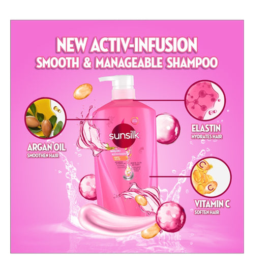 Sunsilk Smooth Manageable Shampoo Pump 625ml