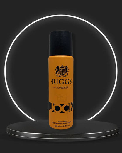 Riggs London Jock Perfumed Deodorant Body Spray 250ml Long-Lasting Bold & Masculine Fragrance