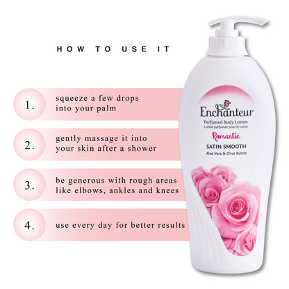Enchanteur MoistureSilk Romantic Perfumed Body Lotion 500 ml