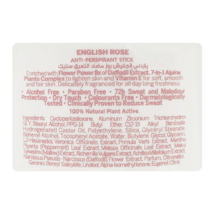 Yardley London English Blossom Anti-Perspirant Deodorant Stick 40g – Long Lasting Floral Fragrance with 72H Odor Protection, 