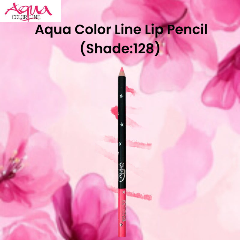 Aqua Color Line Lip Pencil (Shade:128)