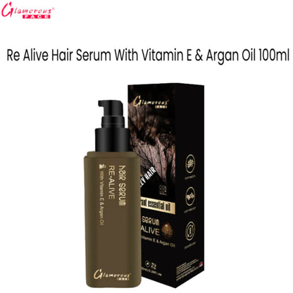 Glamorous Face Re Alive Hair Serum With Vitamin E & Argan Oil 100ml