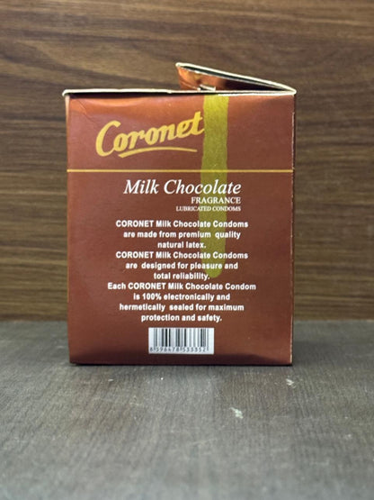 INNO Coronet Milk Chocolate Lubricated Condoms 36 Pcs (12 x 3 Packs) - Ultra Smooth, Flavored, Safe & Comfortable Protection 