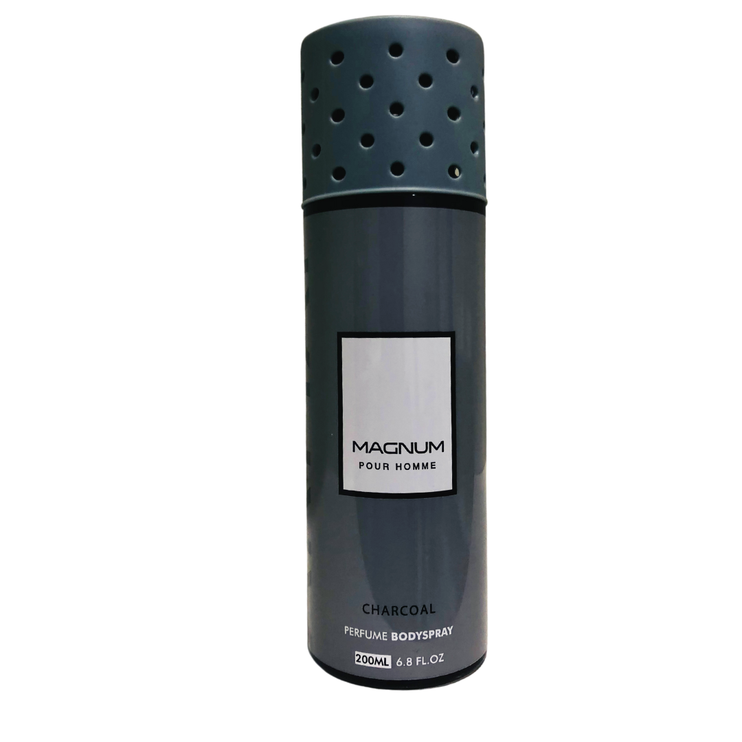 Armaf Magnum Pour Homme Charcoal Perfume Body Spray 200ml Masculine Fresh & Smoky Fragrance