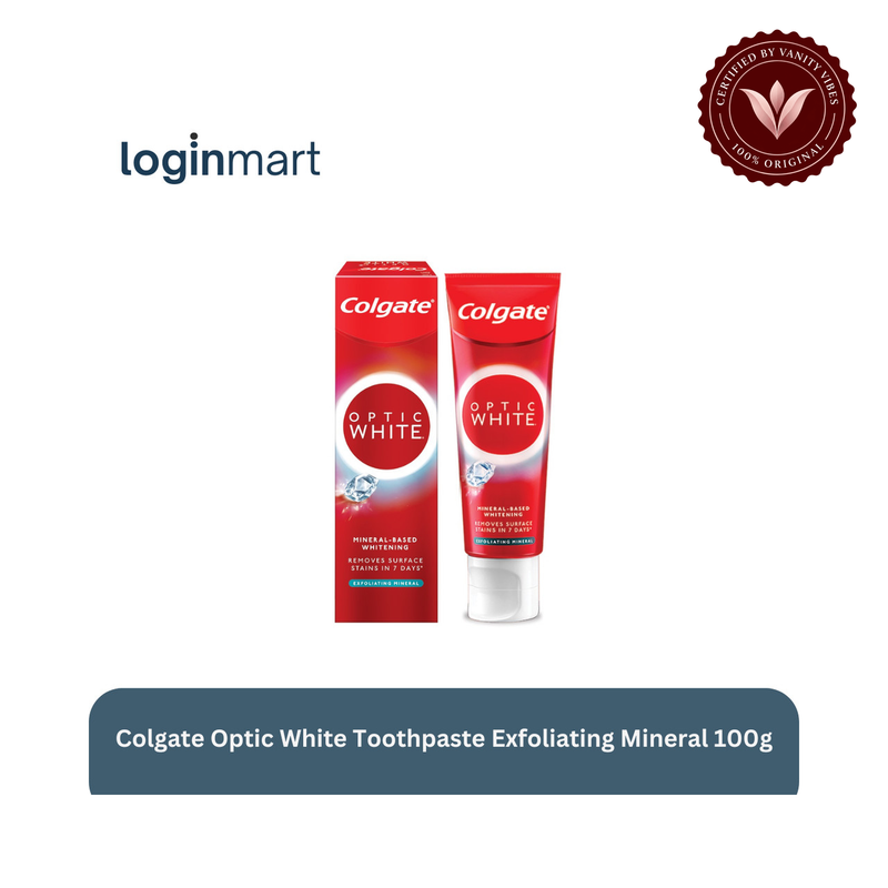 Colgate — Colgate Optic White Exfoliating Mineral Toothpaste 100g Brightening & Deep Clean Formula — image 2