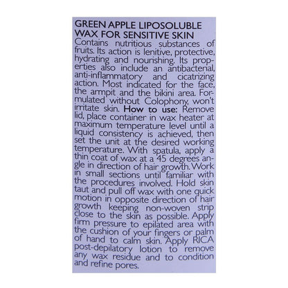 RICA Green Apple Liposoluble Wax For Sensitive Skin 400ml