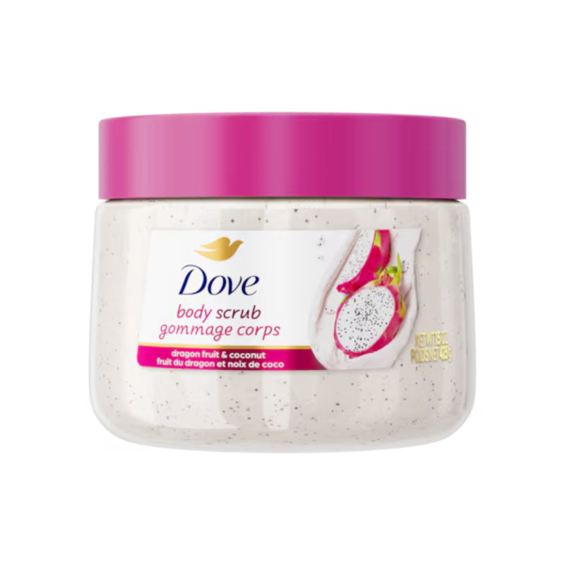 Dove Exfoliating Body Scrub Dragon Fruit & Coconut 425g – Gommage Corps Body Polish for Smooth & Soft Skin