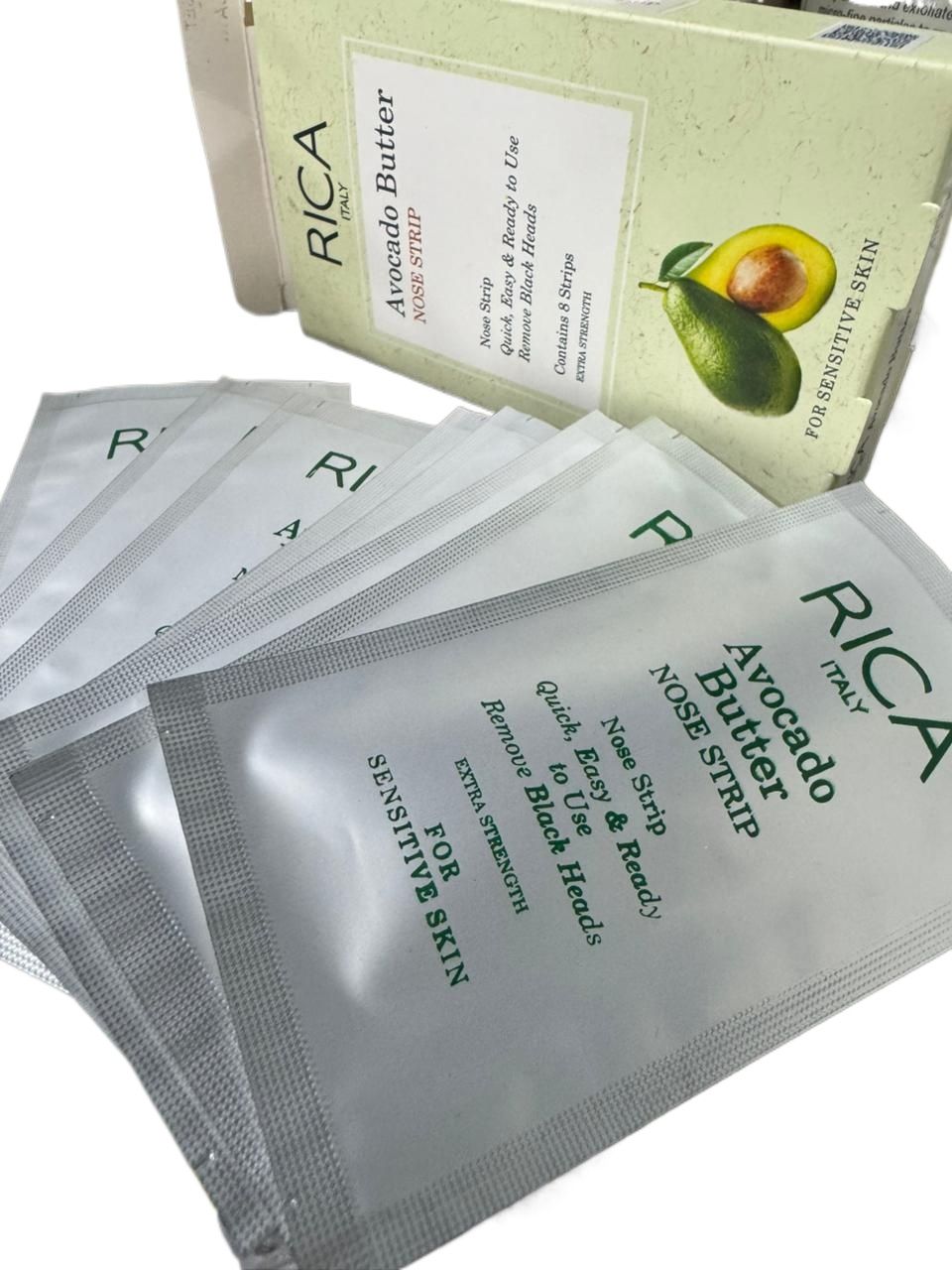 Rica Avocado Butter Nose Strip for Sensitive Skin 8 Strips