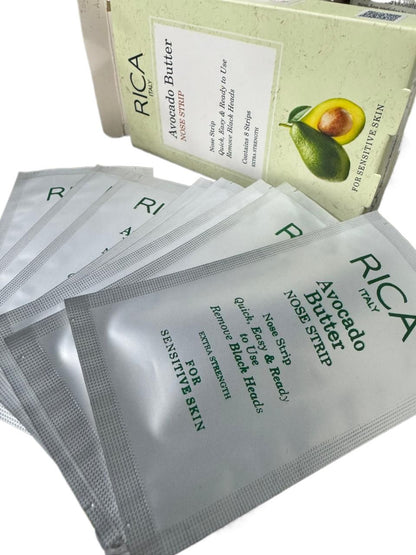 Rica Avocado Butter Nose Strip for Sensitive Skin 8 Strips
