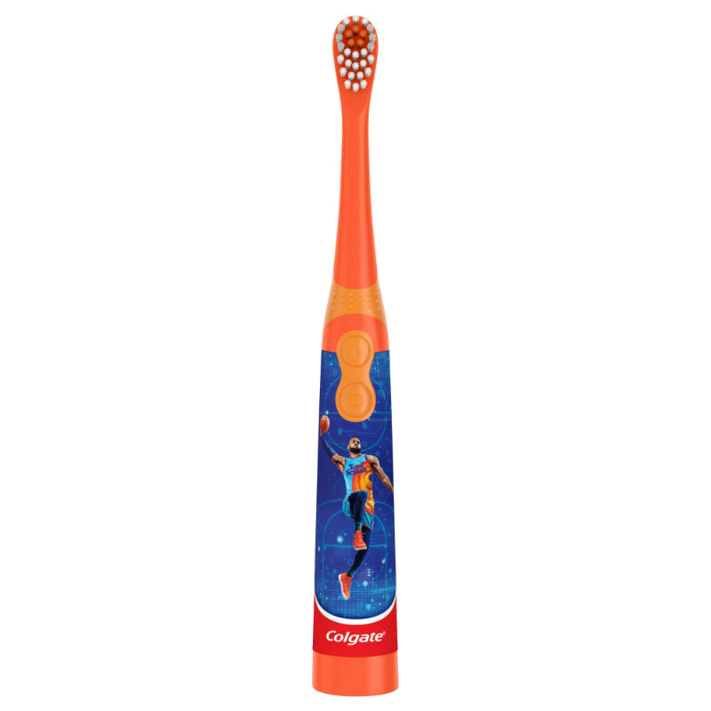 Colgate Kids Space Jam Battery Toothbrush – Includes 1 AA Battery, Fun & Effective Cleaning for Kids